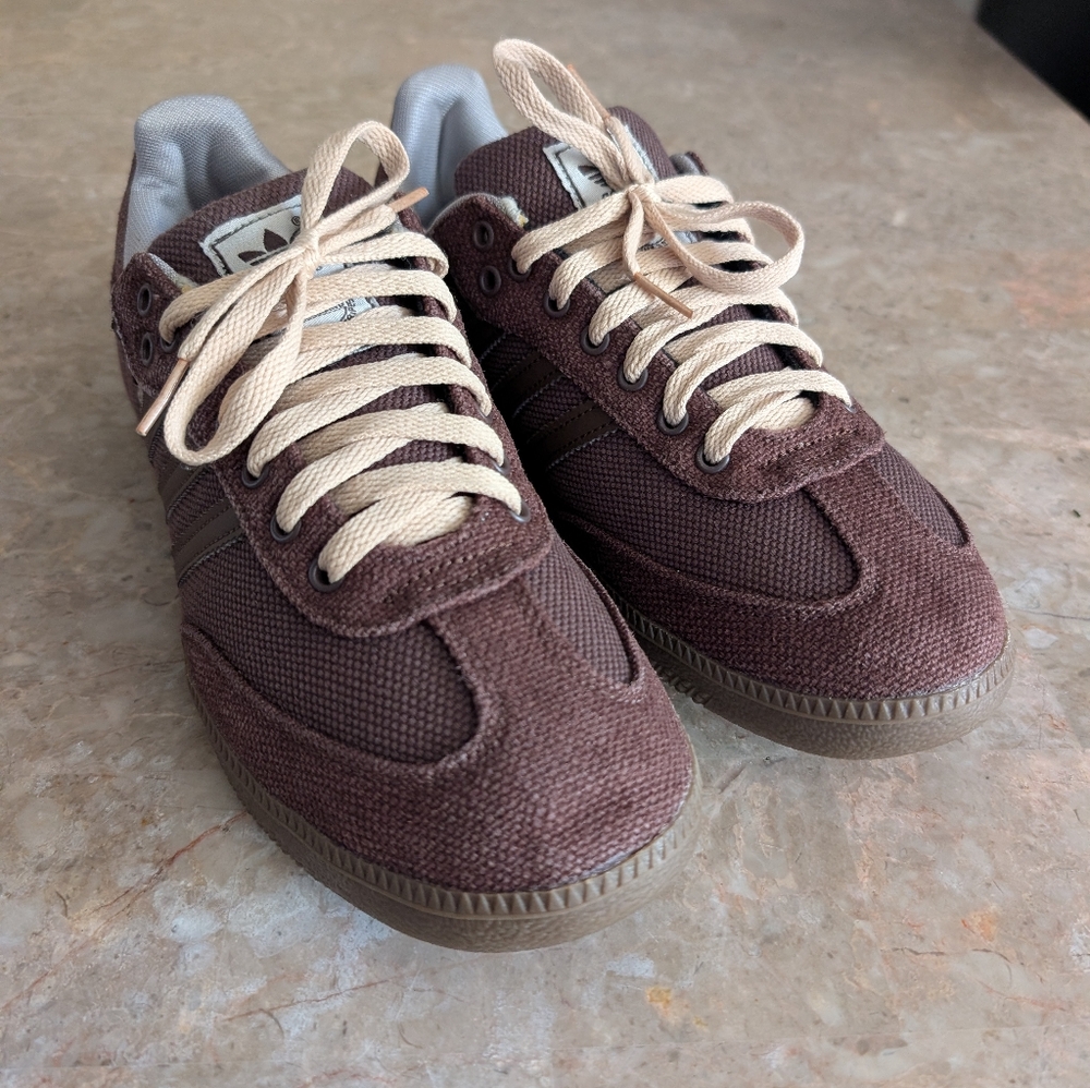 Adidas Hemp Samba Rare Chocolate Brown (2013) #G99555 Men's Size 10.5 No Box - Picture 3 of 14